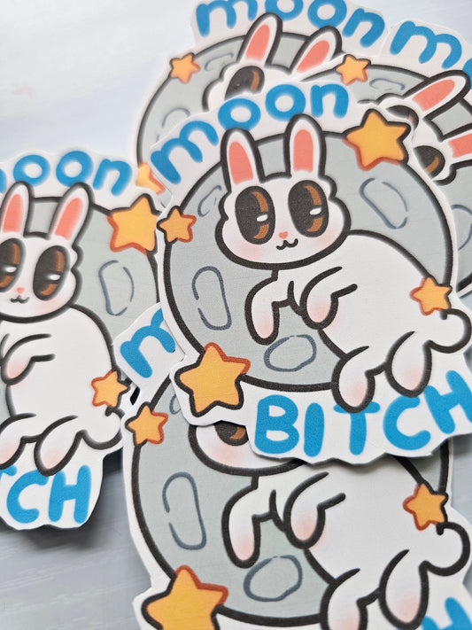Moon B****h Rabbit Sticker
